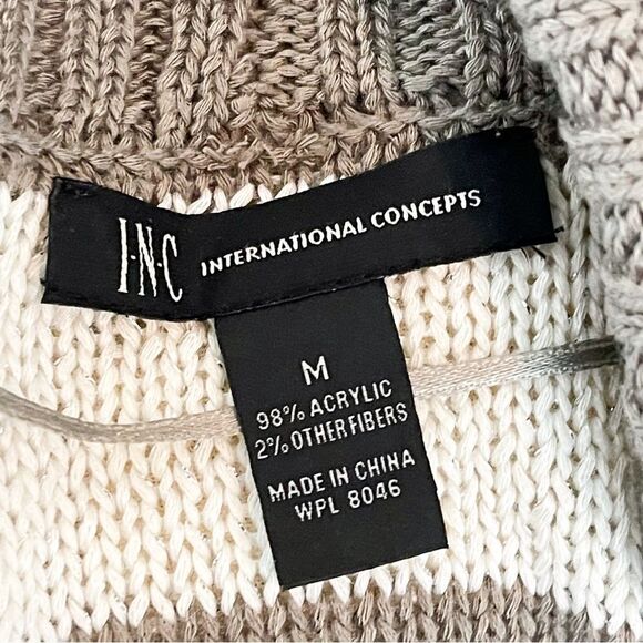 INC International Concepts Women's Striped Knit Cardigan Sweater Size M - Picture 4 of 5